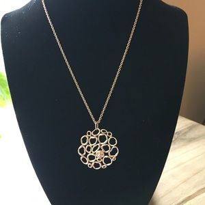 Sterling silver and diamond necklace